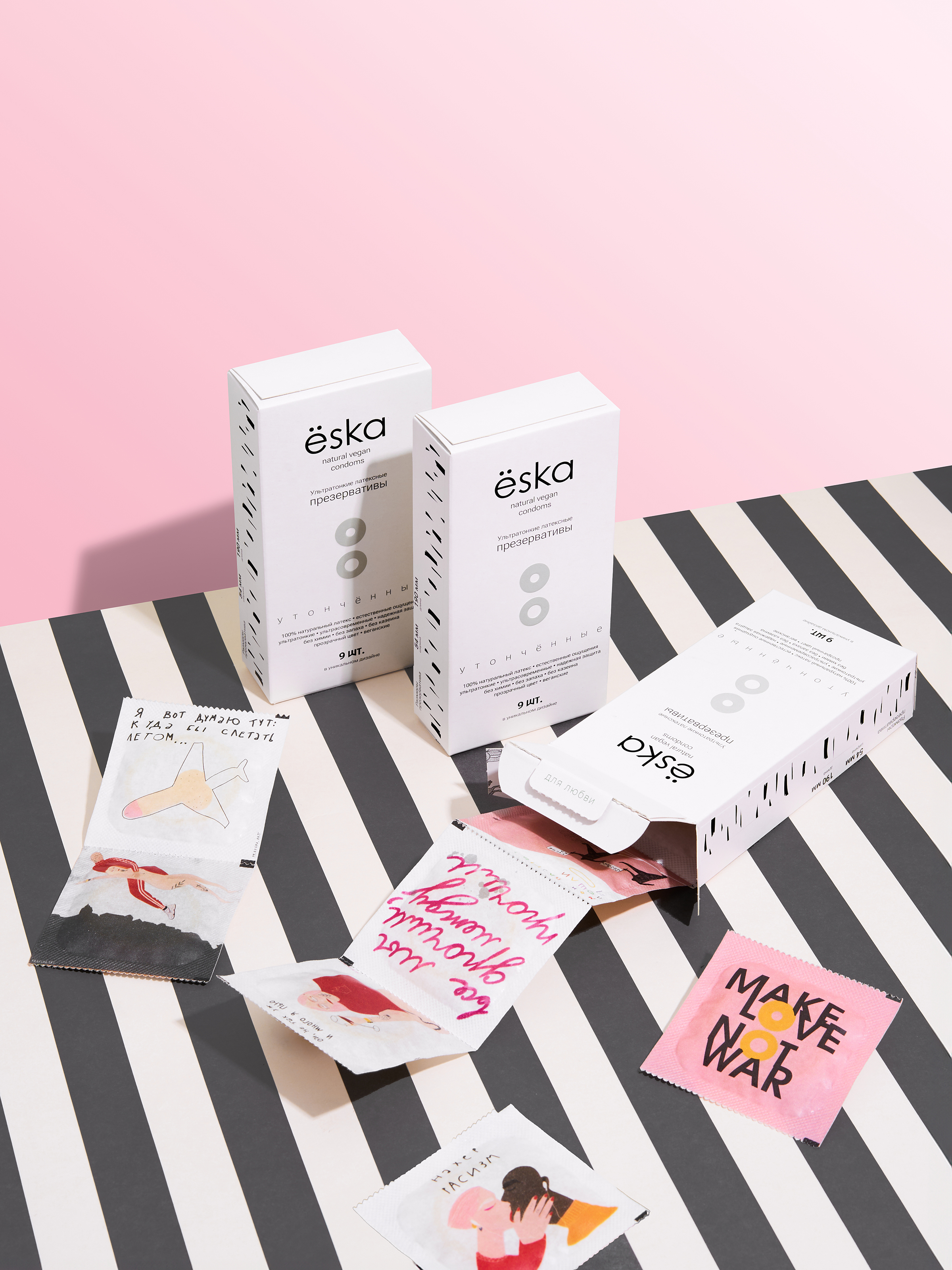 Ультратонкие латексные презервативы, ёska утонченные, 9 шт. Фото 